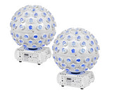2x Eurolite LED B-40 Laser effet boule miroir Starburst stratosphère éclairage DMX